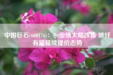 中国巨石(600176)：Q4业绩大幅改善 玻纤有望延续提价态势