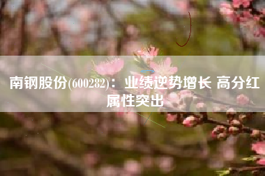 南钢股份(600282)：业绩逆势增长 高分红属性突出