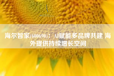 海尔智家(600690)：AI赋能多品牌共建 海外提供持续增长空间