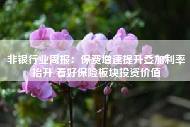 非银行业周报：保费增速提升叠加利率抬升 看好保险板块投资价值