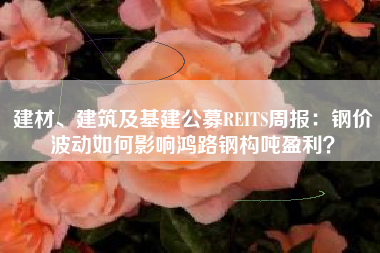 建材、建筑及基建公募REITS周报：钢价波动如何影响鸿路钢构吨盈利？
