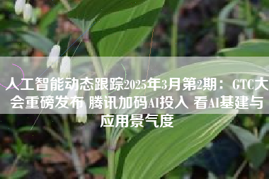 人工智能动态跟踪2025年3月第2期：GTC大会重磅发布 腾讯加码AI投入 看AI基建与应用景气度