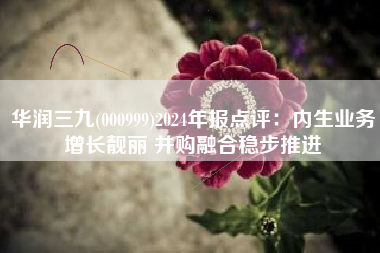 华润三九(000999)2024年报点评：内生业务增长靓丽 并购融合稳步推进