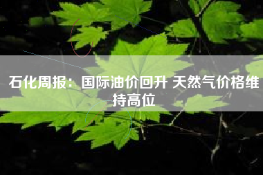 石化周报：国际油价回升 天然气价格维持高位