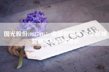 国光股份(002749)：业绩创新高 多个区域营收实现高速增长