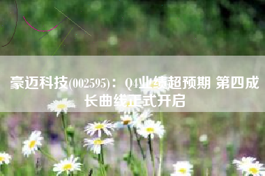 豪迈科技(002595)：Q4业绩超预期 第四成长曲线正式开启