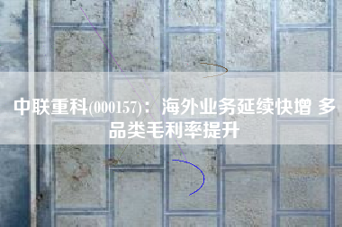中联重科(000157)：海外业务延续快增 多品类毛利率提升