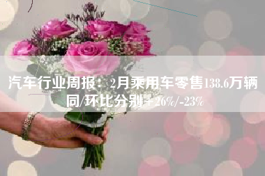 汽车行业周报：2月乘用车零售138.6万辆 同/环比分别+26%/-23%