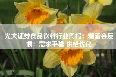 光大证券食品饮料行业周报：糖酒会反馈：需求平稳 供给优化
