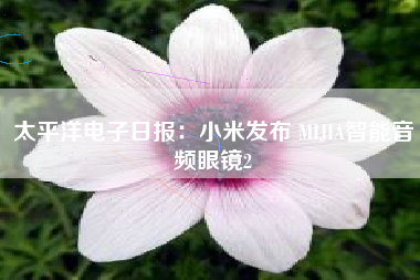 太平洋电子日报：小米发布 MIJIA智能音频眼镜2