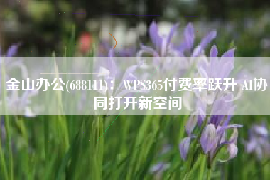 金山办公(688111)：WPS365付费率跃升 AI协同打开新空间