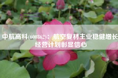 中航高科(600862)：航空复材主业稳健增长 经营计划彰显信心