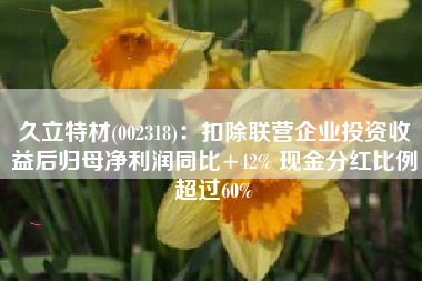 久立特材(002318)：扣除联营企业投资收益后归母净利润同比+42% 现金分红比例超过60%