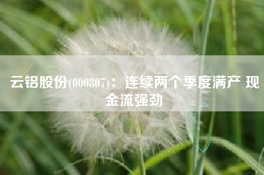 云铝股份(000807)：连续两个季度满产 现金流强劲