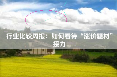 行业比较周报：如何看待“涨价题材”接力