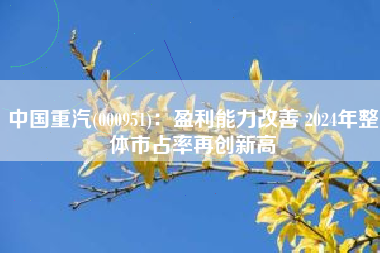 中国重汽(000951)：盈利能力改善 2024年整体市占率再创新高