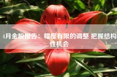 4月金股报告：幅度有限的调整 把握结构性机会