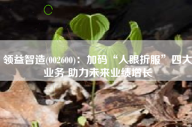 领益智造(002600)：加码“人眼折服”四大业务 助力未来业绩增长
