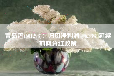 青岛港(601298)：归母净利润+6.33% 延续前期分红政策