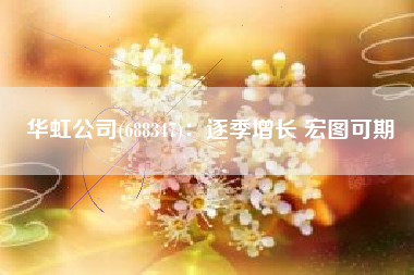 华虹公司(688347)：逐季增长 宏图可期