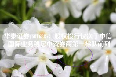 华泰证券(601688)：股权投行仅次于中信 国际业务稳居中资券商第一梯队前列