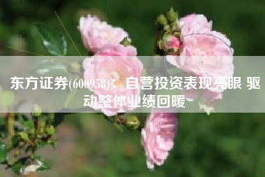 东方证券(600958)：自营投资表现亮眼 驱动整体业绩回暖