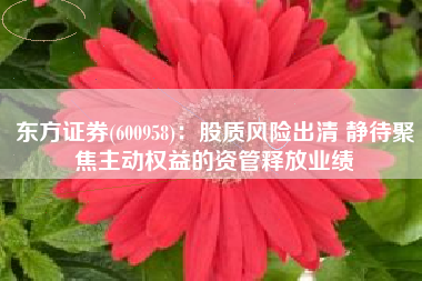 东方证券(600958)：股质风险出清 静待聚焦主动权益的资管释放业绩