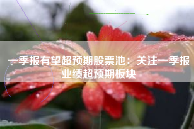 一季报有望超预期股票池：关注一季报业绩超预期板块