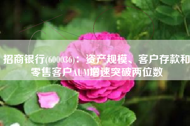 招商银行(600036)：资产规模、客户存款和零售客户AUM增速突破两位数