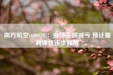 南方航空(600029)：业绩实现减亏 预计盈利弹性逐步释放