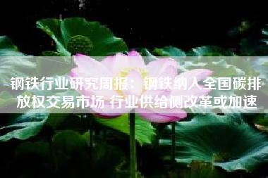 钢铁行业研究周报：钢铁纳入全国碳排放权交易市场 行业供给侧改革或加速