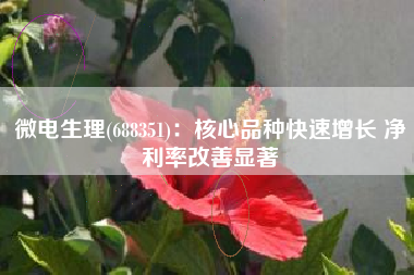 微电生理(688351)：核心品种快速增长 净利率改善显著
