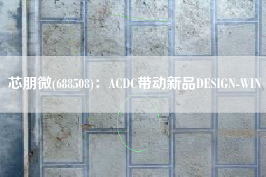 芯朋微(688508)：ACDC带动新品DESIGN-WIN