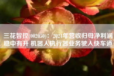 三花智控(002050)：2024年营收归母净利润稳中有升 机器人执行器业务驶入快车道