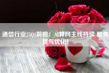通信行业25Q1前瞻：AI算网主线持续 聚焦景气优化！