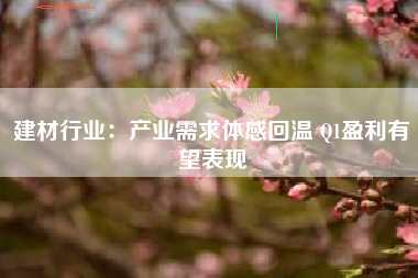 建材行业：产业需求体感回温 Q1盈利有望表现