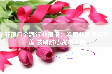 非银行金融行业周报：券商业绩显著改善 鼓励耐心资本入市