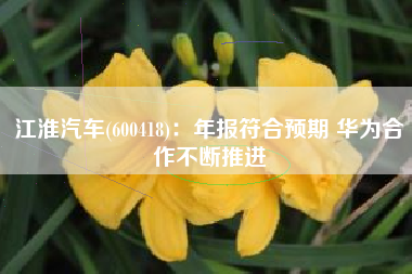 江淮汽车(600418)：年报符合预期 华为合作不断推进