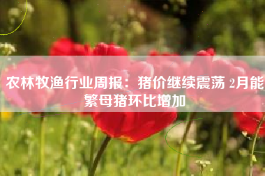 农林牧渔行业周报：猪价继续震荡 2月能繁母猪环比增加
