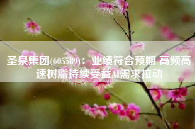 圣泉集团(605589)：业绩符合预期 高频高速树脂持续受益AI需求拉动