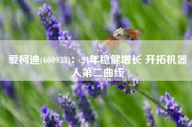 爱柯迪(600933)：24年稳健增长 开拓机器人第二曲线