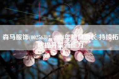 森马服饰(002563)：2024年稳健增长 持续拓店提升渠道能力
