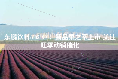 东鹏饮料(605499)：新品果之茶上市 关注旺季动销催化