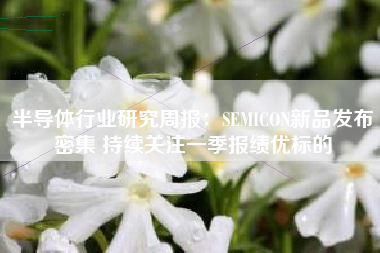 半导体行业研究周报：SEMICON新品发布密集 持续关注一季报绩优标的