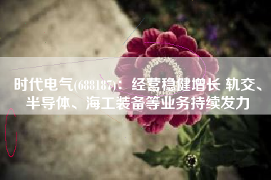 时代电气(688187)：经营稳健增长 轨交、半导体、海工装备等业务持续发力