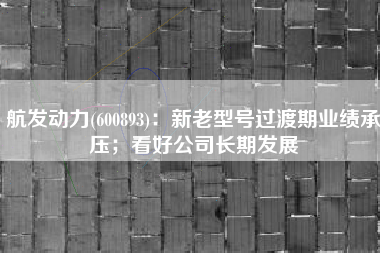 航发动力(600893)：新老型号过渡期业绩承压；看好公司长期发展