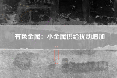 有色金属：小金属供给扰动增加