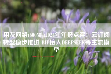 用友网络(600588)2024年年报点评：云订阅转型稳步推进 BIP接入DEEPSEEK等主流模型