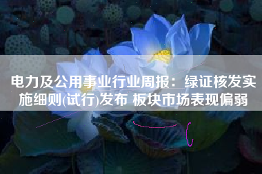 电力及公用事业行业周报：绿证核发实施细则(试行)发布 板块市场表现偏弱