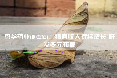 恩华药业(002262)：精麻收入持续增长 研发多元布局